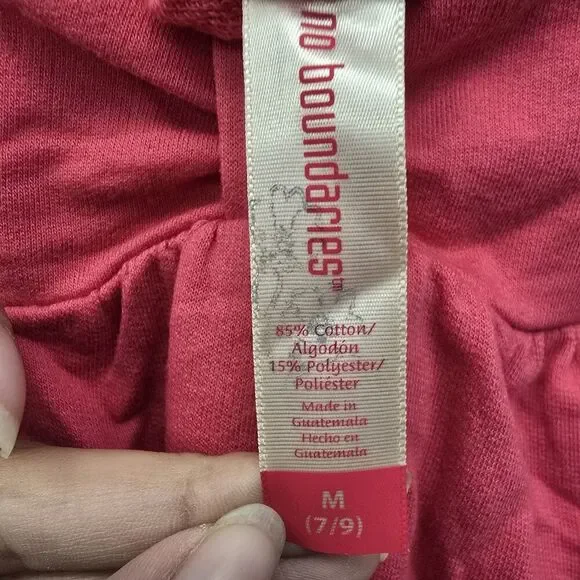 No Boundaries Women's Dress With Tieing Straps Size M 7-9 Jrs. Pink Punch (A3) - Picture 4 of 8